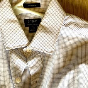 J crew Thompson white grid shirt